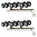 1 Pair/Set Cold Rolled Steel Sliding Wooden Door Closet Hardware Kit Door W