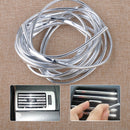 4M Chrome Air Conditioner Vent Grille U Strip Trim Cover Car Interior Decoration