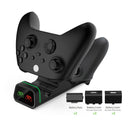 2 Dual Controller Charger for Xbox One X S Station Kit 2 Battery Packs