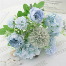 2 Pieces 7 Head Artificial Peony Hand Flower Bouquet for Home Garden Wedding