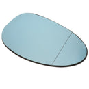 Door Ellipse Wing Mirror Glass Clip on Heated Blue Back Left  Passenger Side