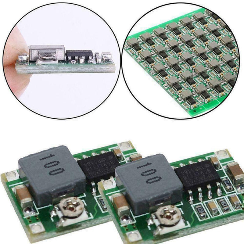 2pcs Mini360 3A DC Voltage Step Down Power Converter 3.3V Buck Module 5V 9V P3X4