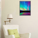 40*30cm 5D DIY Full Drill Diamond Painting Aurora Scenery Embroidery Decor P9S3
