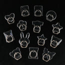 2pcs Universal Stent Mobile Phone Holder Stand Finger Ring Transparent holde Bj