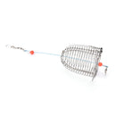 Cage Fishing Trap Basket Feeder Holder Stainless Steel Wire Fishing Lure3cT