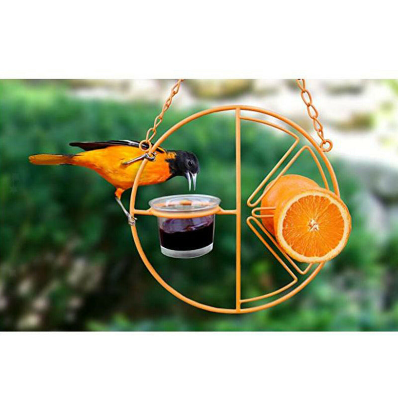 Iron Bird Feeder Hanging Feed Support Hanging Coating for Garden Accessory