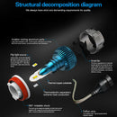 2Pcs Mi2 Series 6000K H8/ H9/ H11 Auto M2 Car Headlight Bulbs Csp Car Bulbs