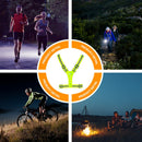 Men Women Biking Safety Gear High Visibility LED Reflective Vest Night Running