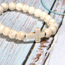 5 Pieces Puka Shell Bracelet Set Turtle Starfish Cross Beads Boho Weave Bra S5D8