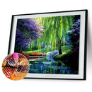 River Scenery Painting Embroidery DIY 5D Full Drill Diamond Cross Stitch