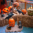 Halloween Crows, 3-Style Realistic Handmade Crow with Glass Bird's Nest, Bl