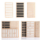 2x Wooden Jewelry Display Tray Multiple Sizes Rings Storage for Window Displays