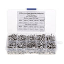 720pcs M3 4/6/8/10/12mm Button & Flat Head Hex Socket Bolts Screw Kit