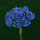 100Pcs Mini Artificial Roses Flowers Bouquet Wedding Romatic Decor Dark Blue