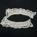 beige cotton flower cut-out lace collar charming sewing applique style 01 K2A6