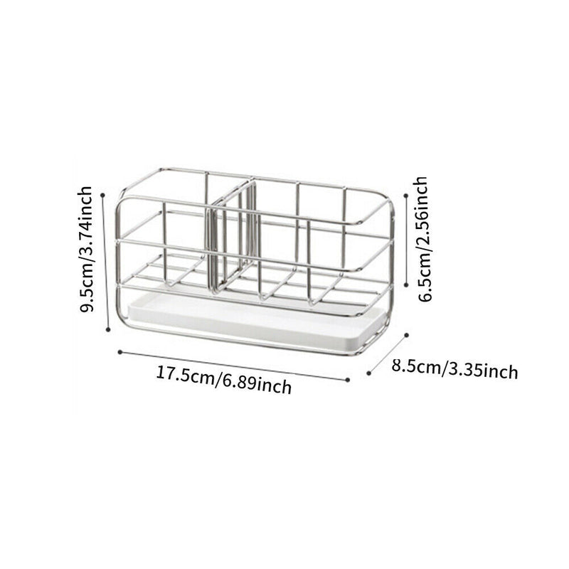 Smooth Kitchen Bathroom Drain Rack Toothpaste Home Stainless Steel Space Saving