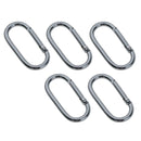 5PCS Aluminum Carabiner Oval D Ring Key Chain Clip Snap Hook Camping Lightweight
