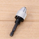 Aluminum Quick Change Keyless Drill Bit Chuck 0.3-6.5mm Shank Adapter Converter