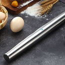 Kitchen 304 Stainless-Steel Rolling Pin Flour Pastry Dough Roller Baking Tools