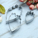 Stainless Steel Peony Flower Petal Fondant Cookie Cutter Set Metal Mould