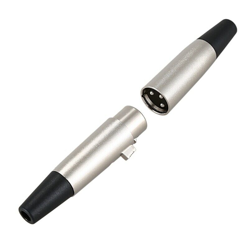 5 male plug & female jack 3pin XLR mic microphone cable cord audio connecto