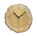 Wood Grain Wall Clock Living Room Bedroom Mute Clock Wooden Wall Charts Mod