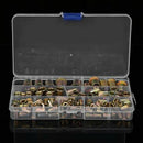 Rivet Nut Tool Kit 175pcs Mixed Zinc Yellow Plated Steel Rivnut Insert Nutsert
