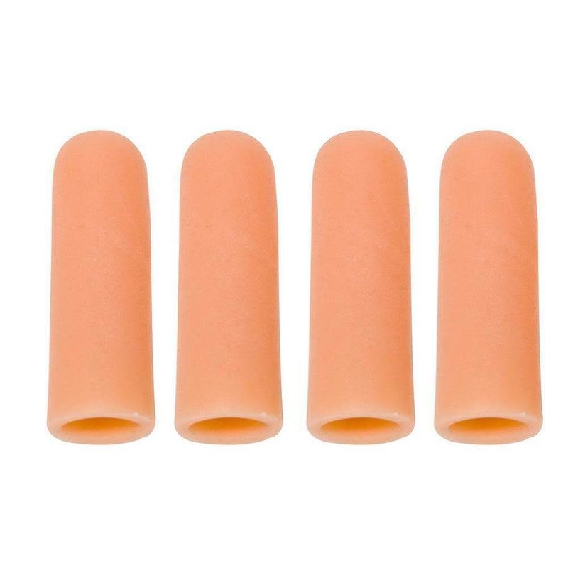 4pcs Silicone Gel Toe Finger Protector Sleeve Protect Cracked Skin (Skin