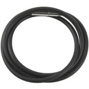 3mm cord in rubber black necklace with clasp in steel stainless - 16 inch G7M2