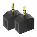 Headphone Y Splitter 3.5mm Jack Plug Audio AUX Cable Earphone Auxiliary-Ada C9G2