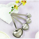 Cute One Set of Four Sweet Heart Shaped Measuring Spoons Wedding Favors LJ