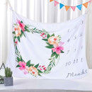 Cartoon Floral Baby Photography Props Blanket Newborn Swaddle Bedding Wraps A