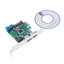 PCI-E to USB3.0 expansion Card 2 Ports USB 3.0 PCIe Adapter NEC Chipset
