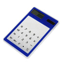 Ultra Thin Touch Screen 8 Digit Solar Power Transparent Calculator Office S G8J8