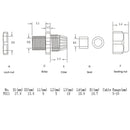 Hot 1Bag 5pcs PG11 Waterproof Connector Gland Dia. 5-10mm Cable Black AUB Cy