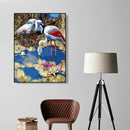 Painting By Numbers Frameless DIY Drinking Crane Hand Painted Artwork Craft