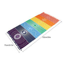 1 x Rainbow Beach Towel Gym Mat Microfiber Swimming Spa Sport Outdoor 150*75cm