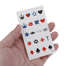 5pcs Fishing Crown Waterproof Temporary Tattoo Temporales Glitter Sleeve Tattoo