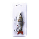Solid Hook Fishing Lure Wobblers 6 Segment Swimbait Crankbait Hard Bait Tackle