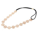 Hot Lovely Metallic Sweet Lady Hollow Rose Flower Elastic Hair Band Headban S9Q6
