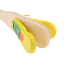 Wooden Handle Castanets Musical Percussion Instrument Teaching Aids Yellow