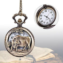 Zodiac cattle embossed hollow ancient pocket watch bronze large 12 Zodiac c B4U9