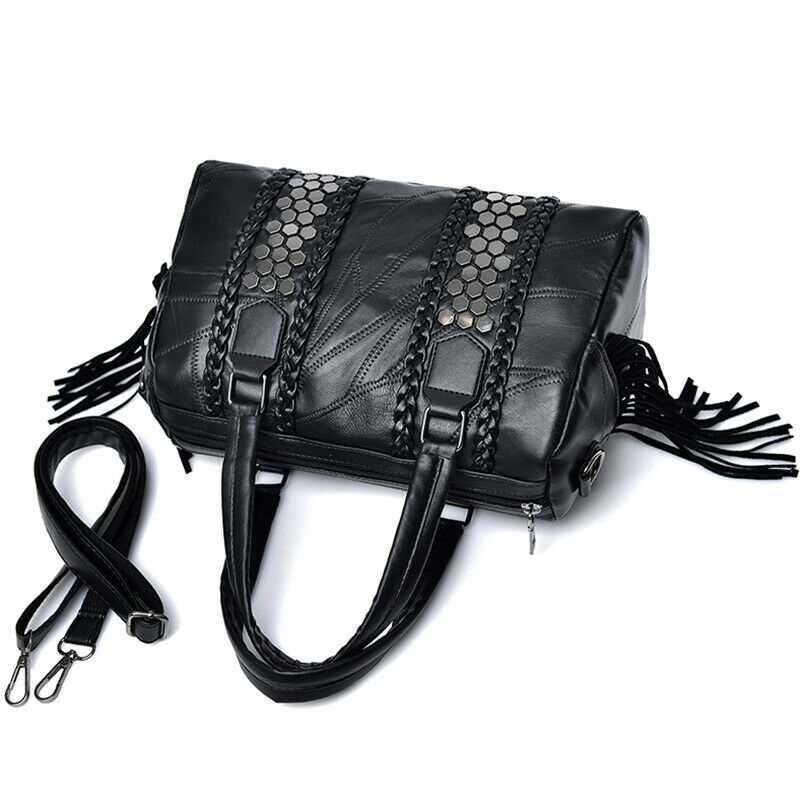 Studded Tassel Handbag Handbag Fashion Ladies Messenger Bag Tote X7J2