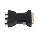24+5Pin DVI Male to 3 RCA Female Port A/V Converter Adapter Cable Connector