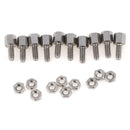 10Sets 5+7mm Header Plate Bracket Stud Bolt & Nut Nuts Screw D-Sub VGA seria Kw