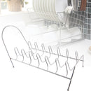 Stainless Steel Pan Draining Sink Shelf Drying Stand 7 Slots Holder Dish Rack