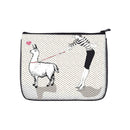 Printed Makeup Bags PU Leather Cosmetics Pouch for Travel (Medium Square) A