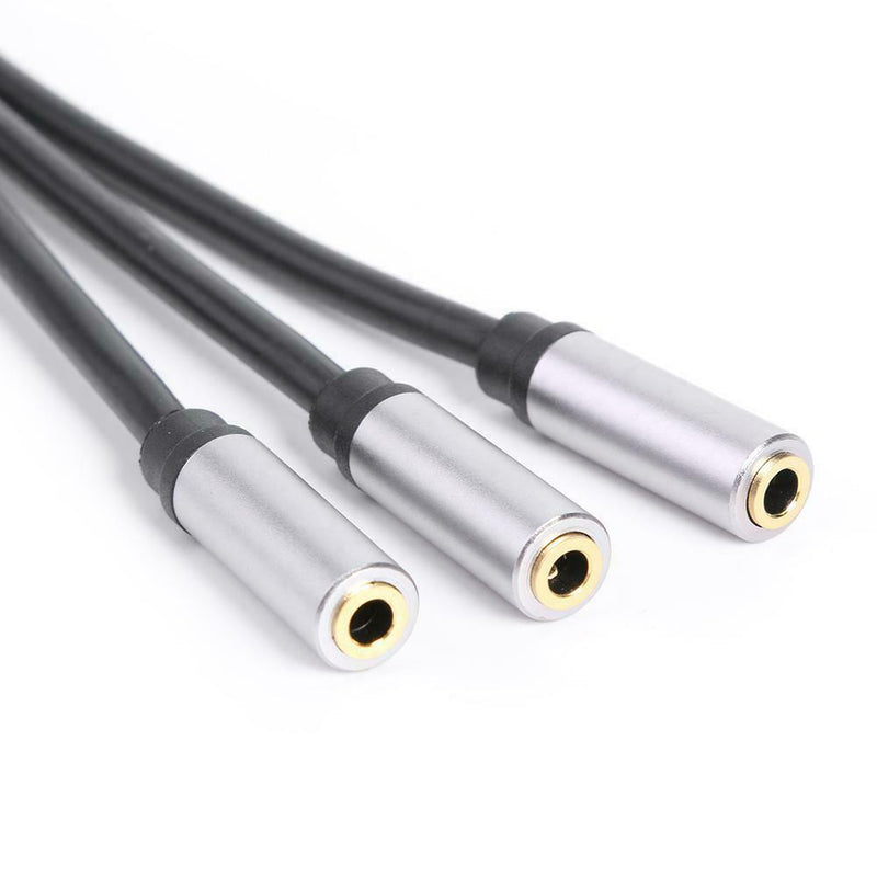 3.5mm Audio Splitter Cable 3.5mm TRS Plug Male to 3x 1/8 Jack Female Adapter