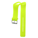 2Pack Soft Wrist Band Strap w/ Metal Buckle for Polar A360 Watch Lime+ White