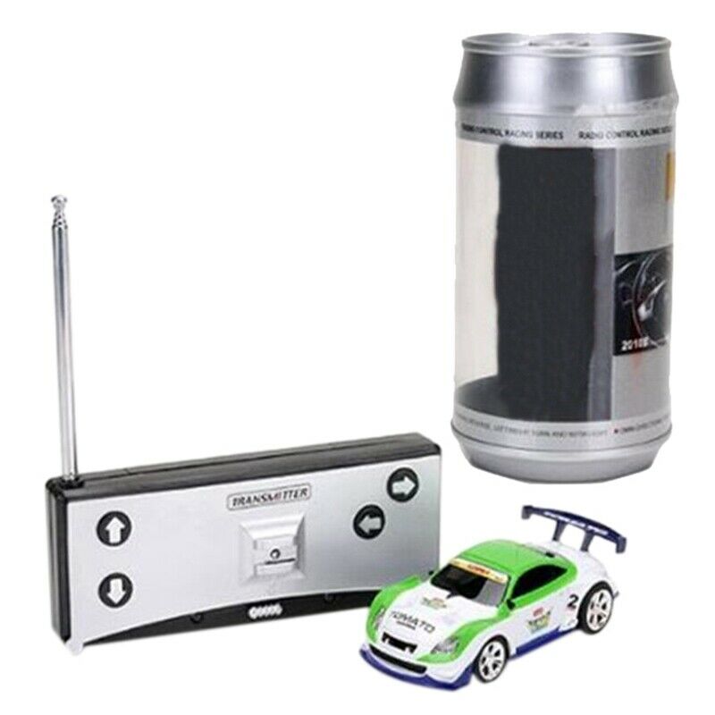 Coke Can Mini Radio Remote Control Micro-Racing Rc Car - White V5P5